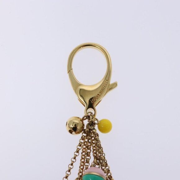 LOUIS VUITTON Porte Cles Grullo Key Holder metal Gold - Picture 8 of 10